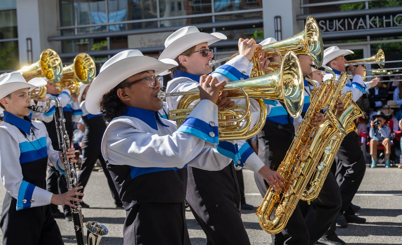 A band performs.