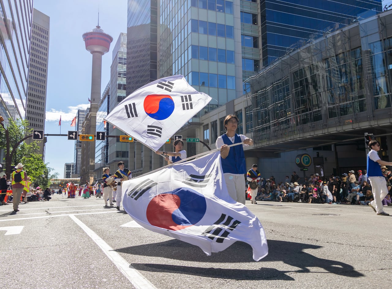 Members of Calgary’s Korean community celebrated their culture during the Calgary Stampede parade on July 3, 2026.