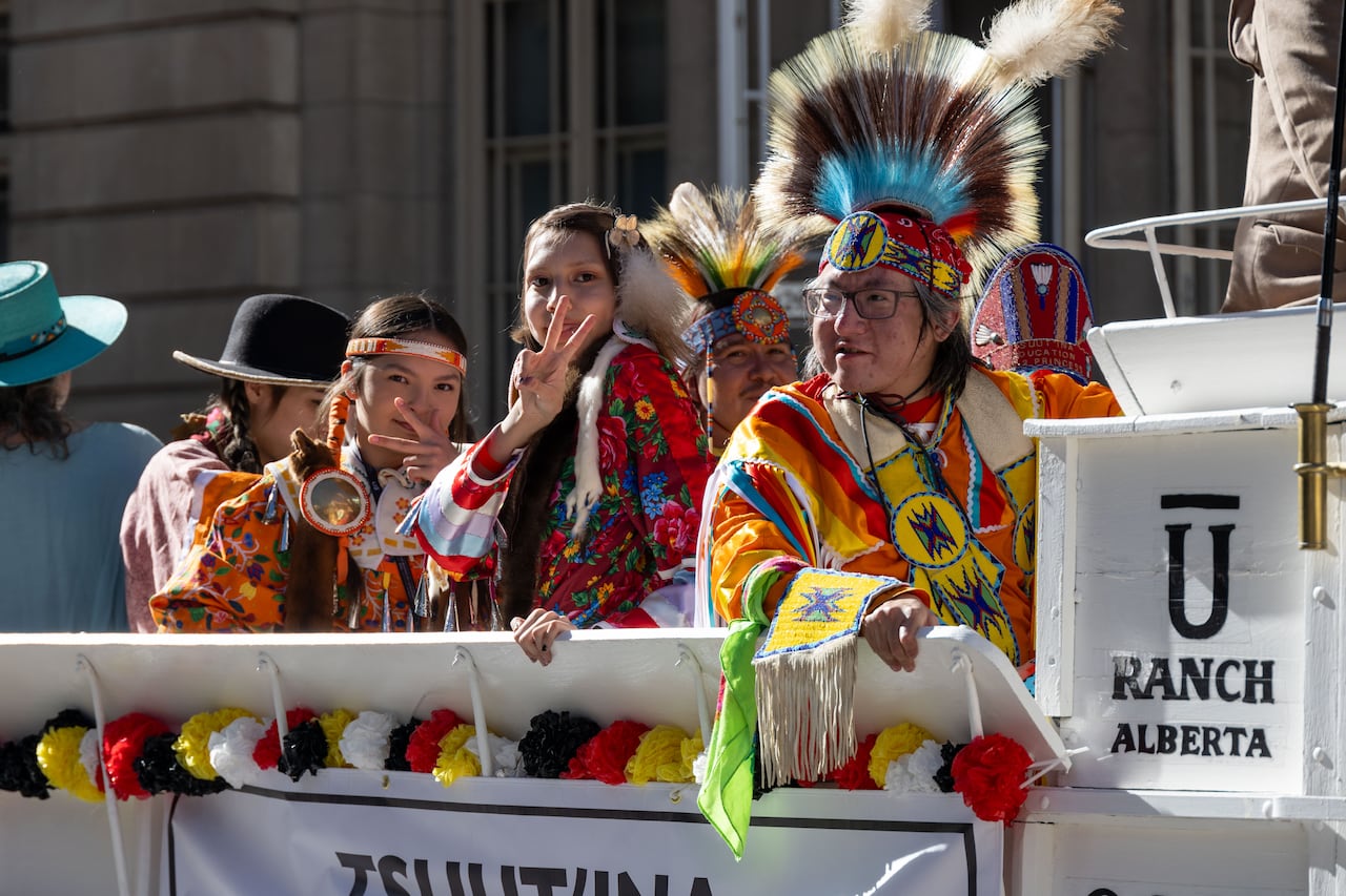 People in regalia.