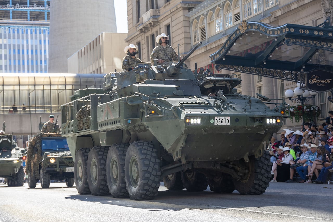Military vehicles.