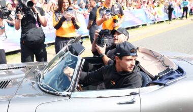 Lando Norris arrives at British GP in stunning classic Jaguar
