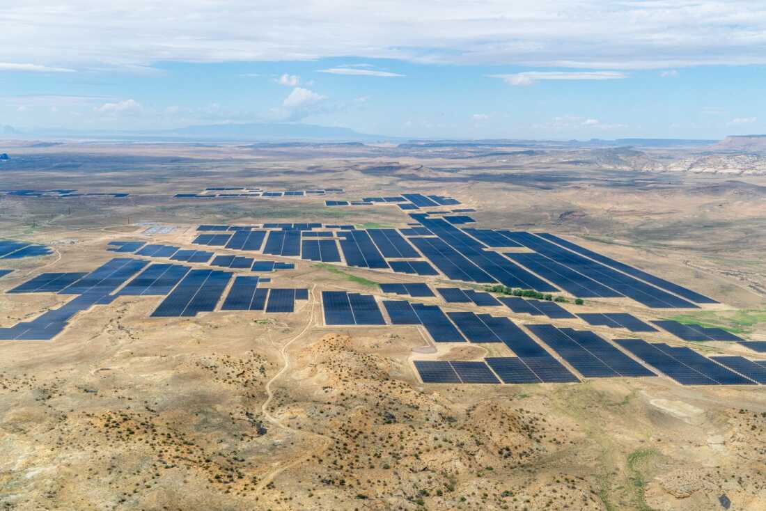 The 300 MW San Juan Solar Project, just a few miles from the solar project currently under construction on Ute Mountain Ute land. Both projects sit at a major energy transmission crossroads in northwest New Mexico.