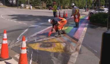 2 charged with mischief after allegedly vandalizing Pride crosswalk in Surrey