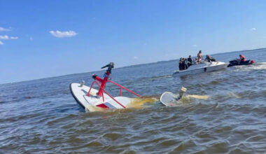Whale strikes, sinks New Jersey fireboat, giving crew seconds to abandon ship