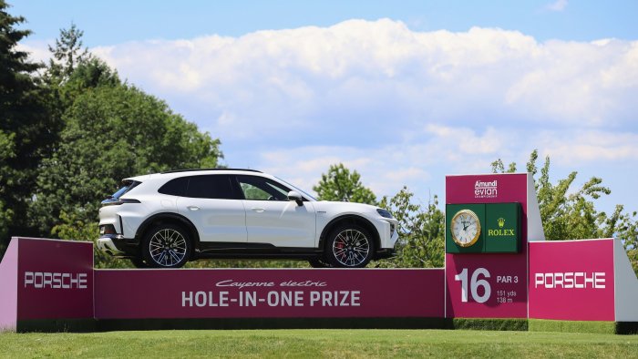 The Amundi Evian Championship 2026 to feature Porsche Cayenne Turbo Electric as hole-in-one prize