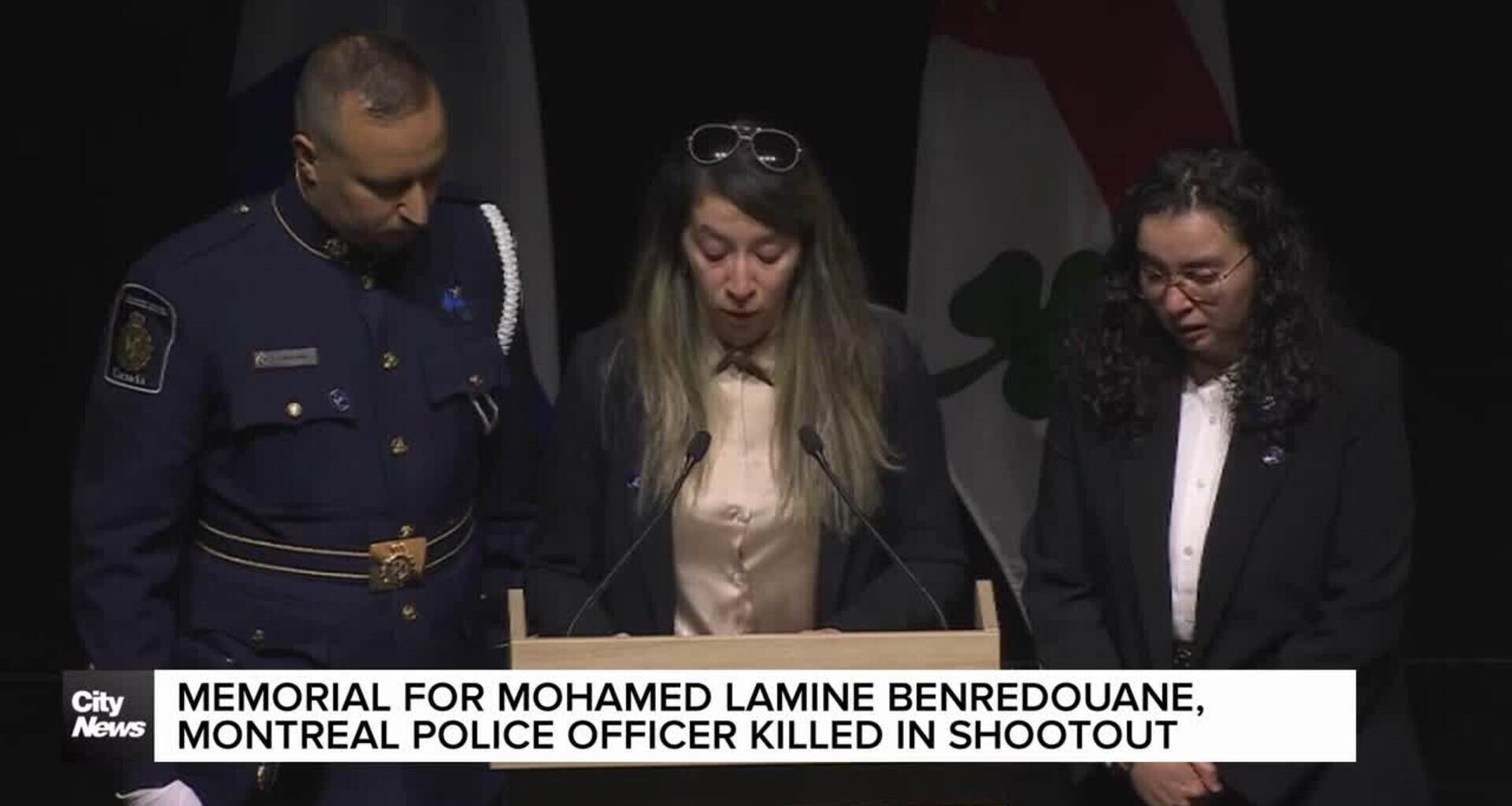 Memorial for fallen Montreal police officer Mohamed Lamine Benredouane
