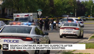 Search continues for two suspects after man killed in daylight shooting in Brampton