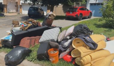 'Don't take that. It's contaminated,' post-storm scavengers warned