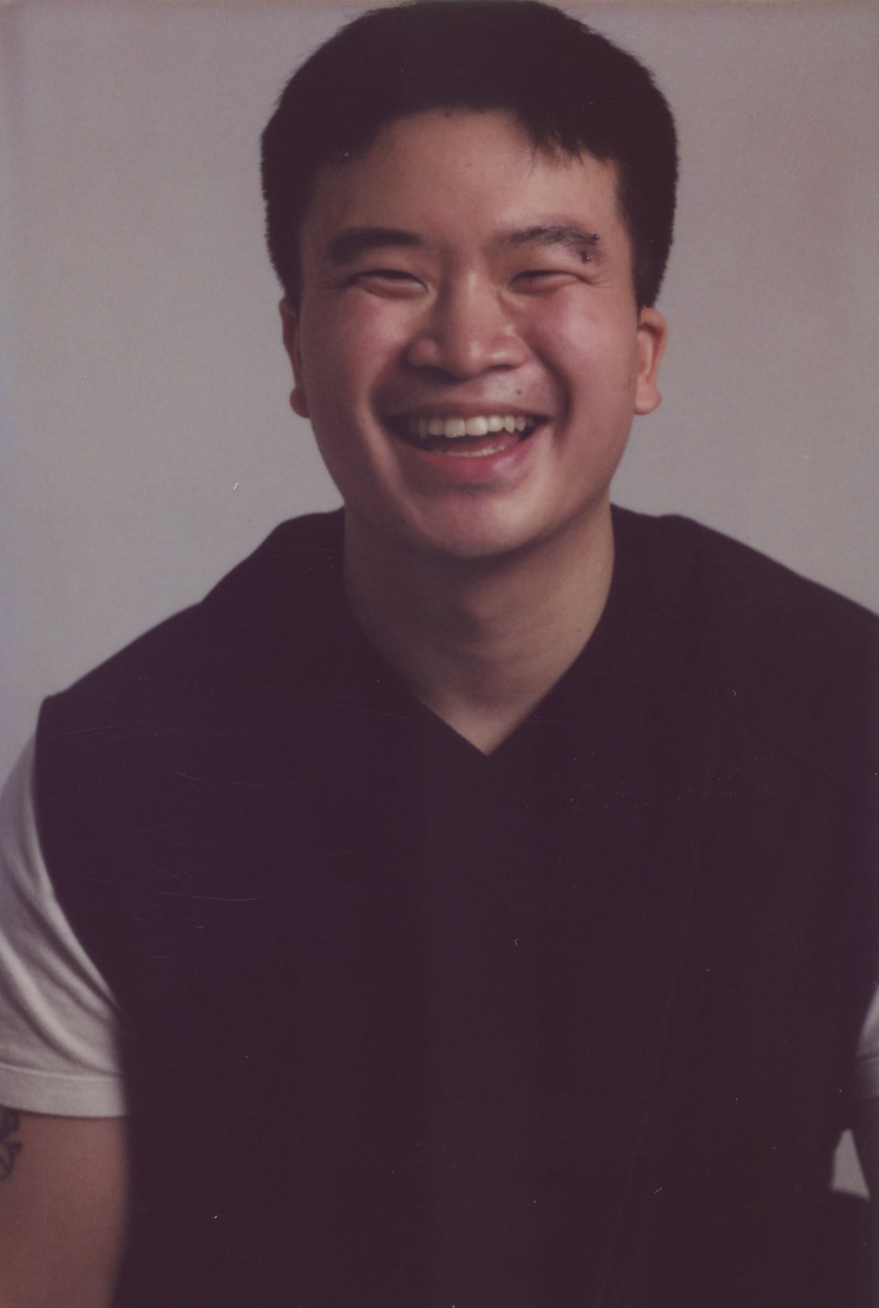 medium close shot of a man smiling