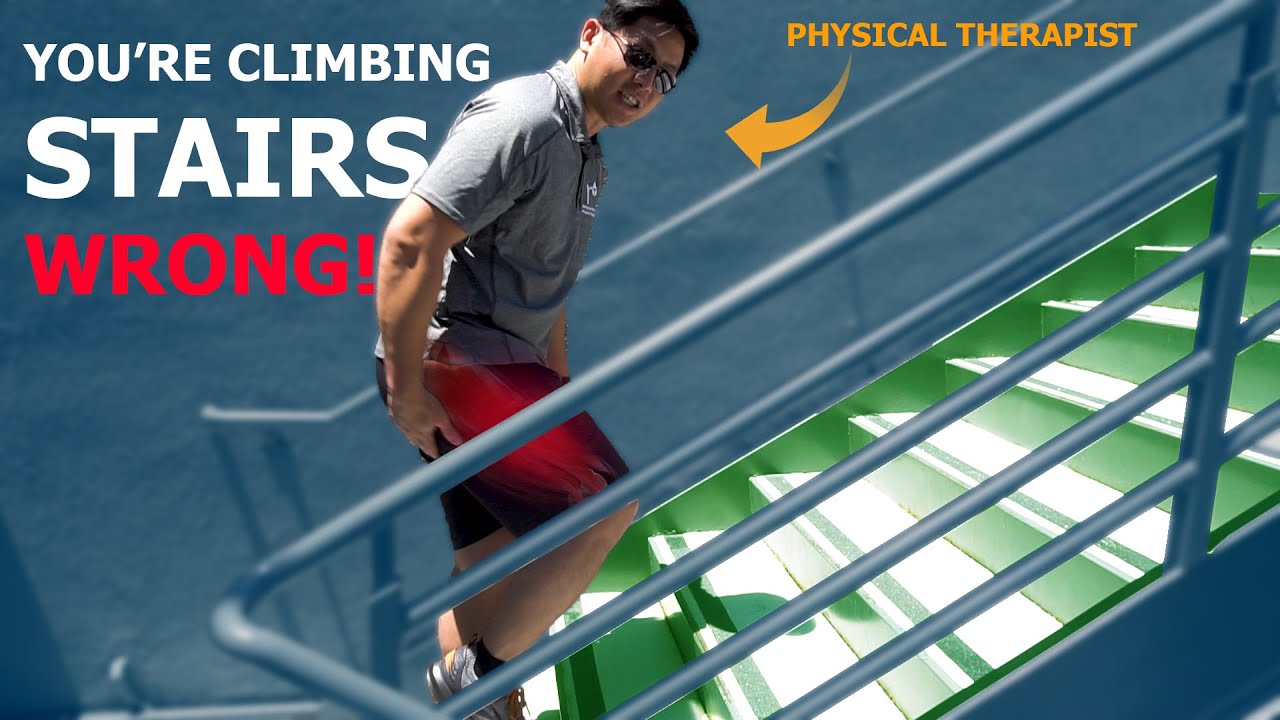 Climb Stairs the RIGHT WAY | How to Walk Up Stairs | Physical Therapy - YouTube