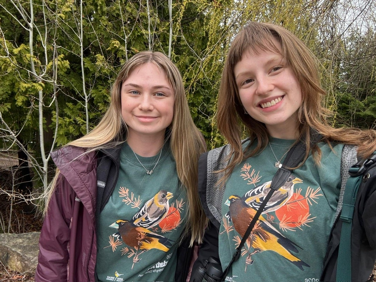 Madison Bygrove, left, and Natalie Emerick are master's students at the University of Windsor. Their research project has seen 100 acoustic devices spread across Canada to track nocturnal migratory birds in real-time.