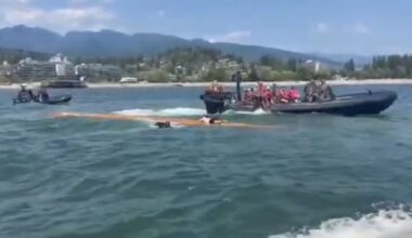 Mounties rescue 11, including several youths, from capsized canoe near West Vancouver