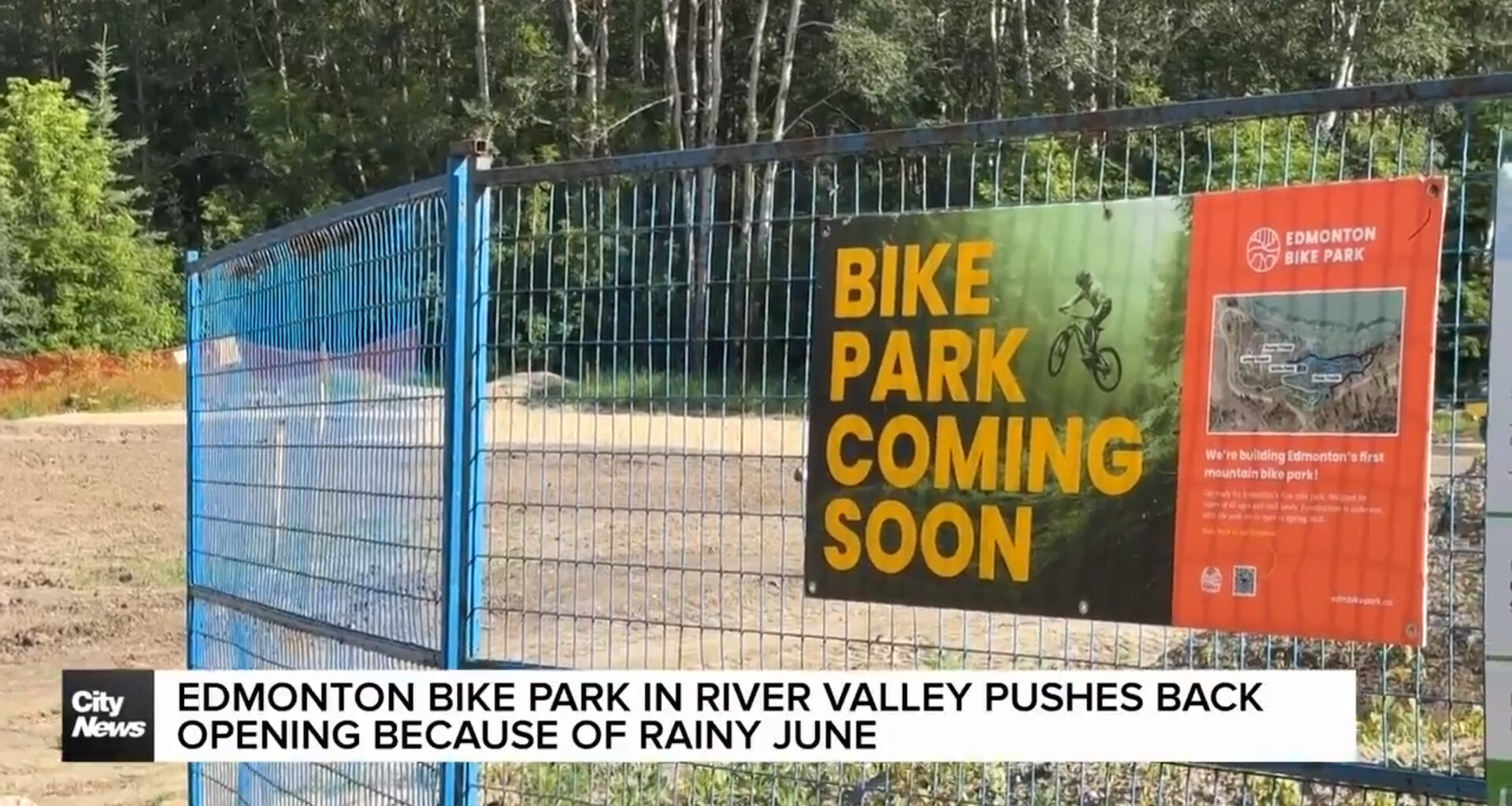Edmonton Bike Park pushing through construction after record June rain