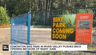 Edmonton Bike Park pushing through construction after record June rain