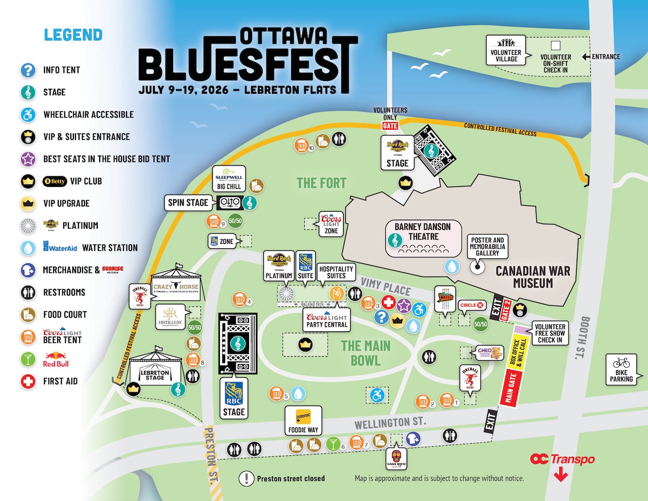 A music festival map.