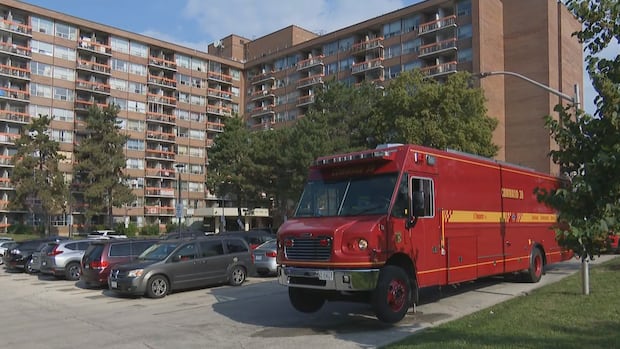 Seniors displaced after fire in hallway of North York apartment building