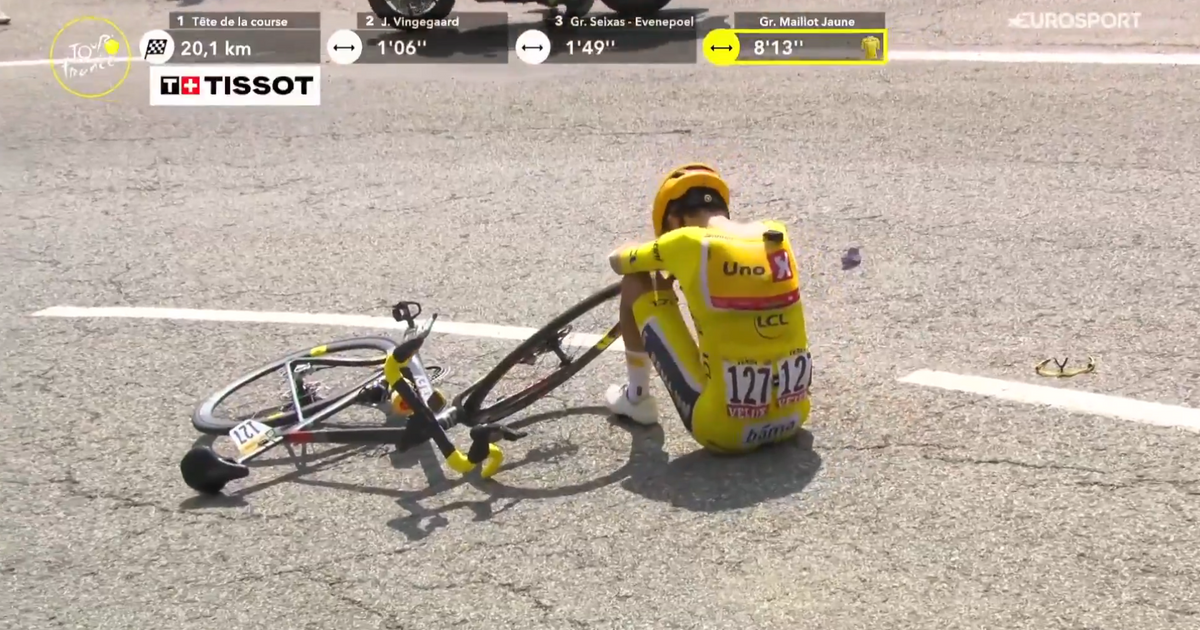 🎥 Yellow Jersey Traeen Loses Tour de France Lead & Crashes Hard