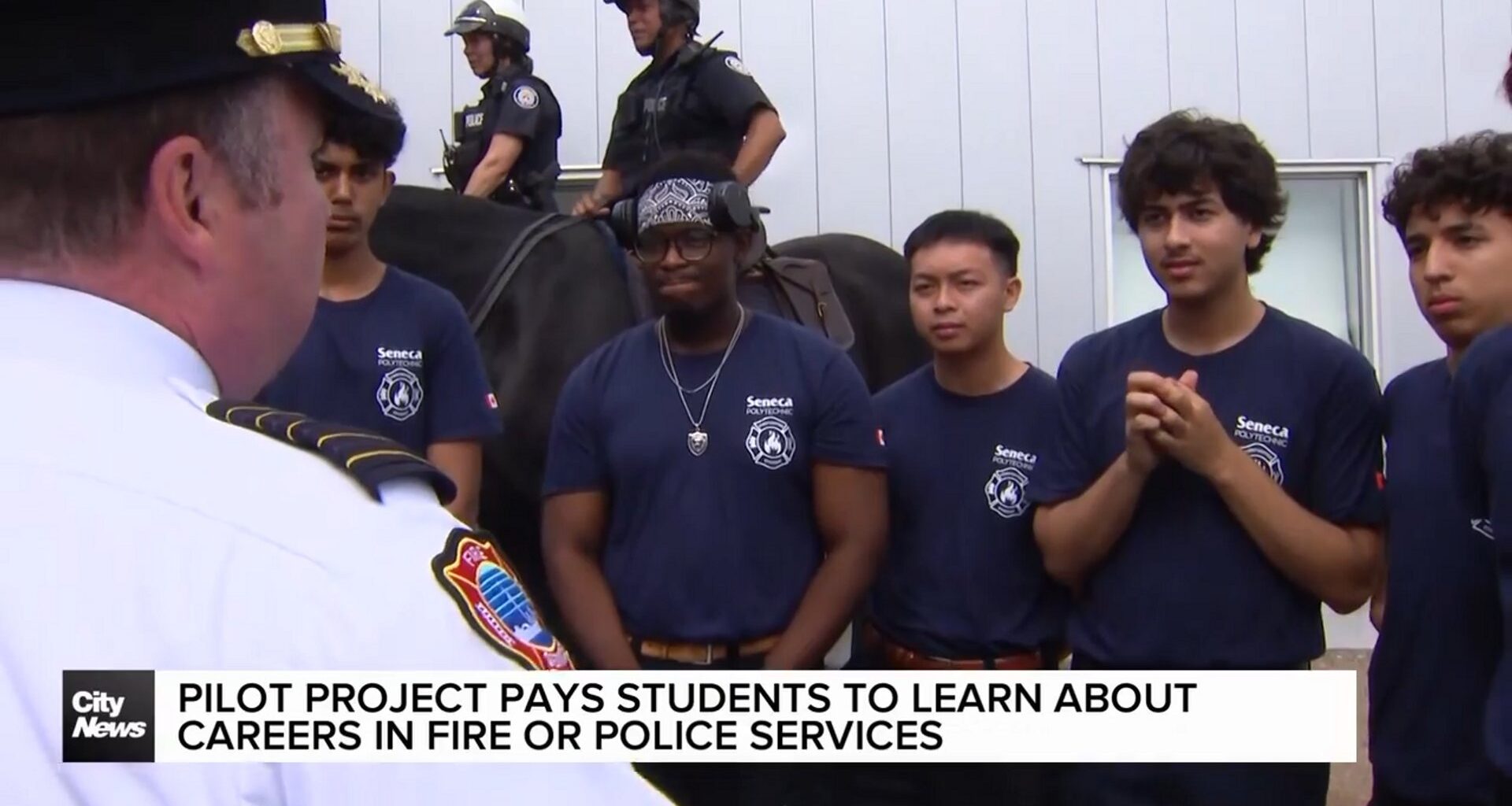 Pilot project pays students to learn about careers in policing and fire services