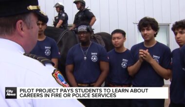 Pilot project pays students to learn about careers in policing and fire services