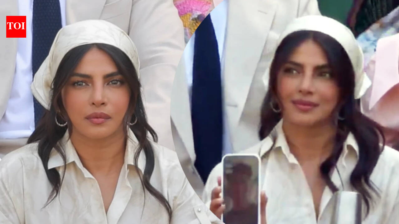 Priyanka Chopra attends Wimbledon womens semi-final; FaceTimes hubby Nick Jonas from Royal Box - WATCH |