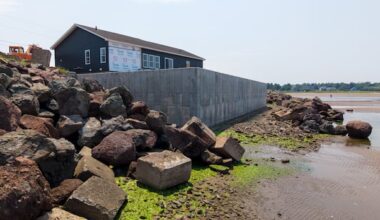 New concrete seawall a concern to neighbours but lies outside government jurisdiction
