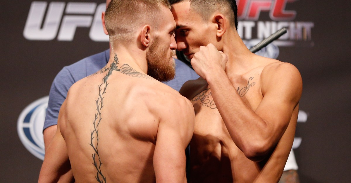 UFC 329 ceremonial weigh ins video, LIVE staredowns | McGregor vs. Holloway 2