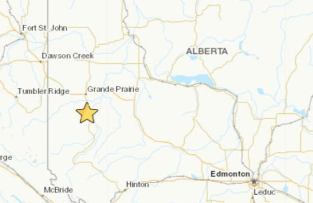 earthquake map
