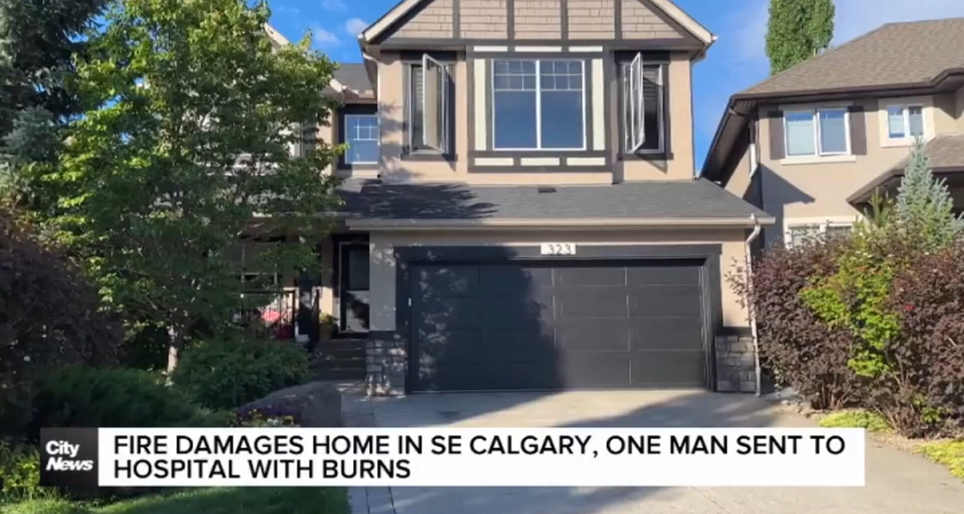 Fire damages home in SE Calgary, one man sent to hospital with burns