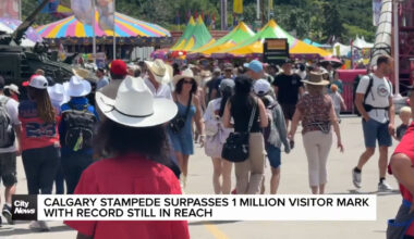 Calgary Stampede surpasses one million visitor park with record still in reach