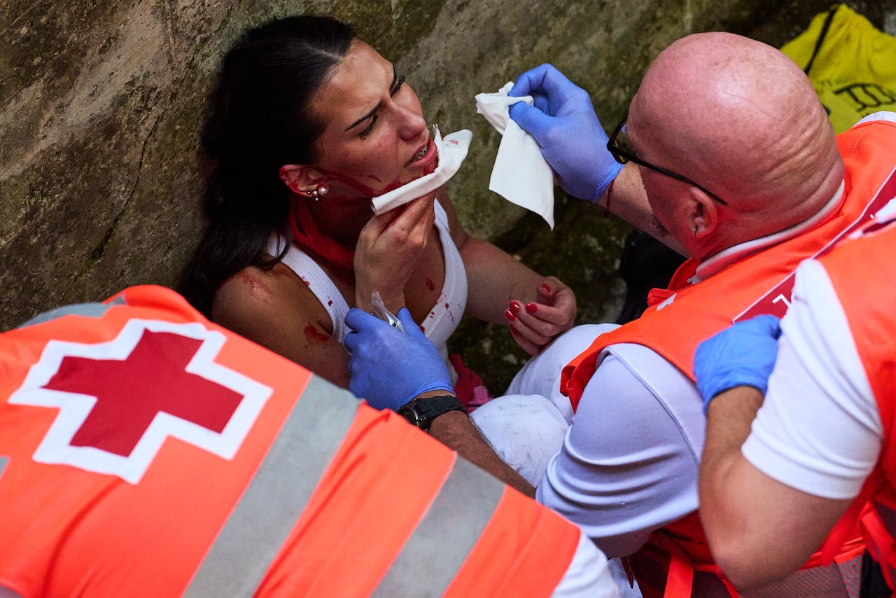 woman getting medical treatment