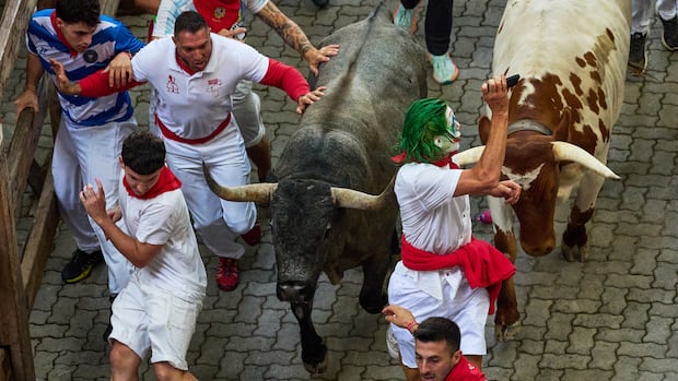 Runner gored in the face at Spain's San Fermin bull run festival