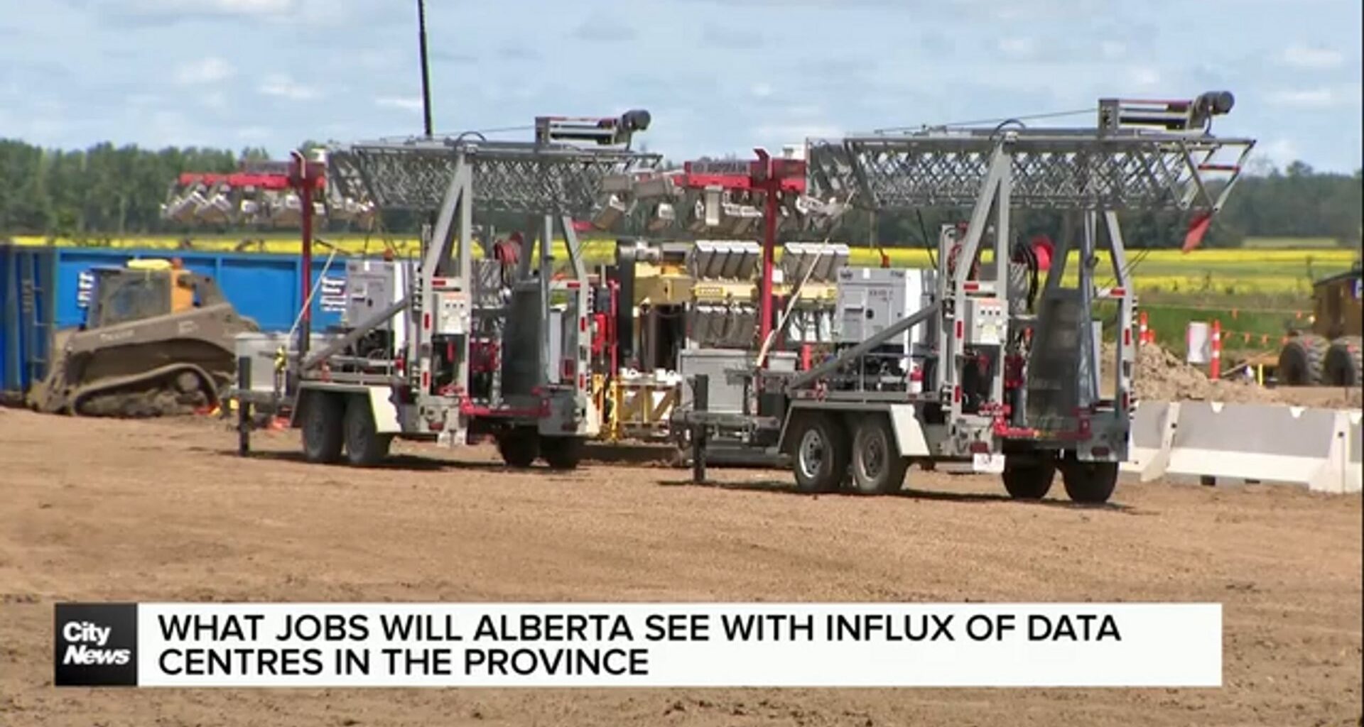 How many jobs will Alberta see from Influx of date centres?