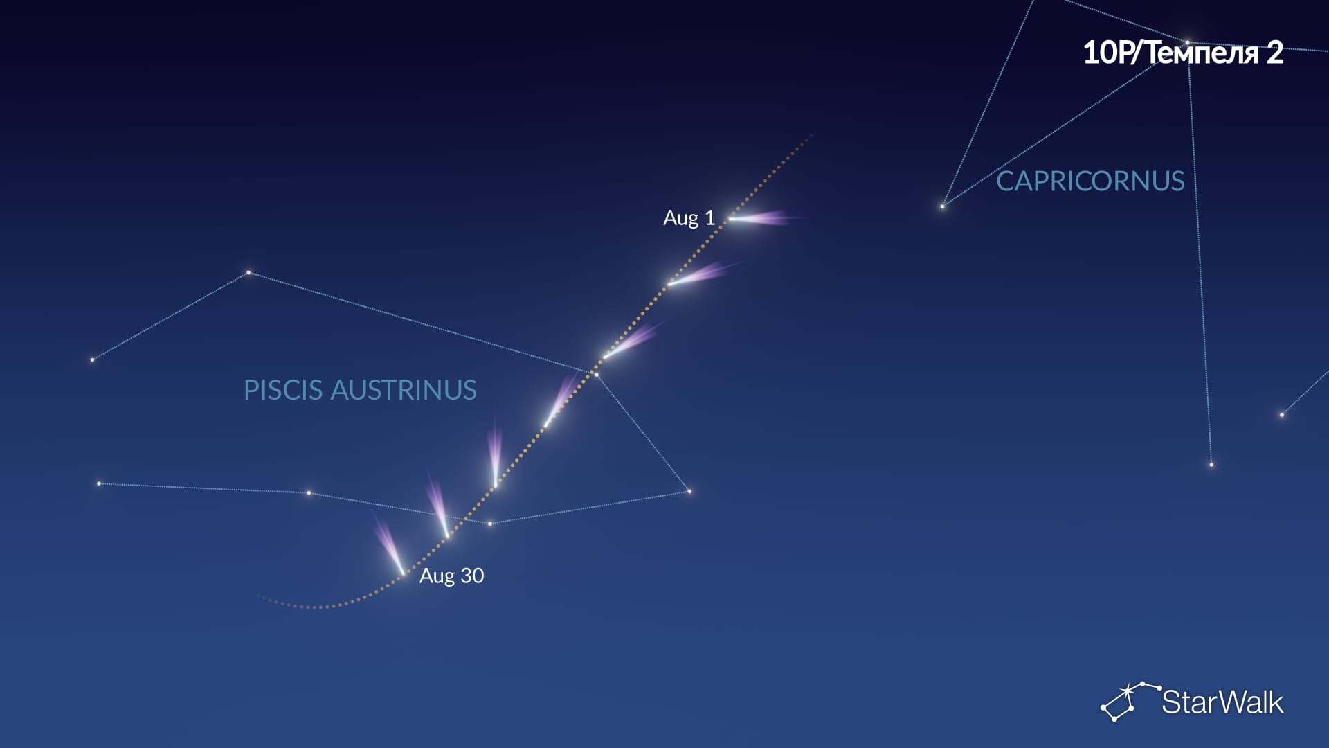 Comet 10P/Tempel 2 Finder Chart: August 2026