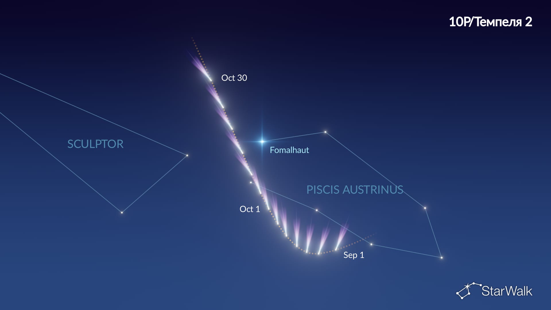 Comet 10P/Tempel 2 Finder Chart: September-October 2026