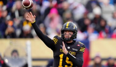 ‘A lot of responsibility’: QB Dolegala takes the reins as Ticats visit Roughriders