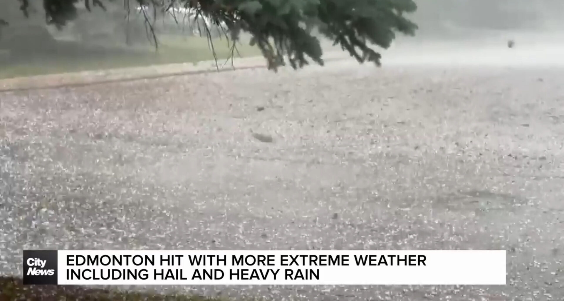 Edmonton hit with more extreme weather including hail and heavy rain