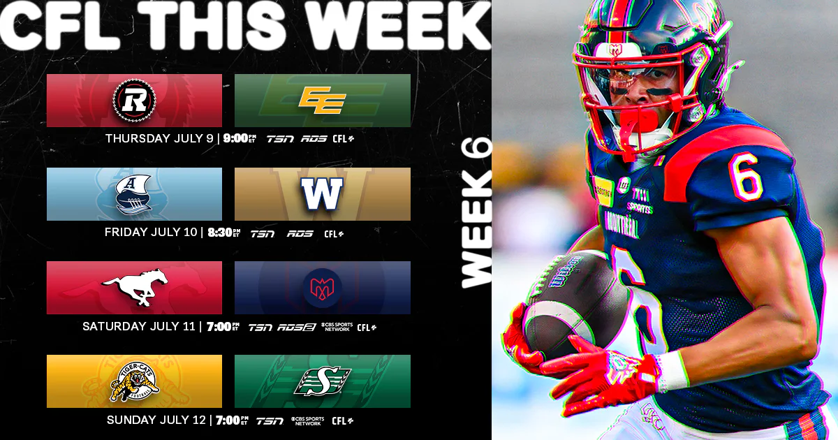 CFL Schedule Today July 11: Calgary Stampeders vs Montreal Alouettes