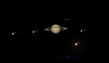 The Sky Today on Sunday, July 12: Titan sits near Saturn