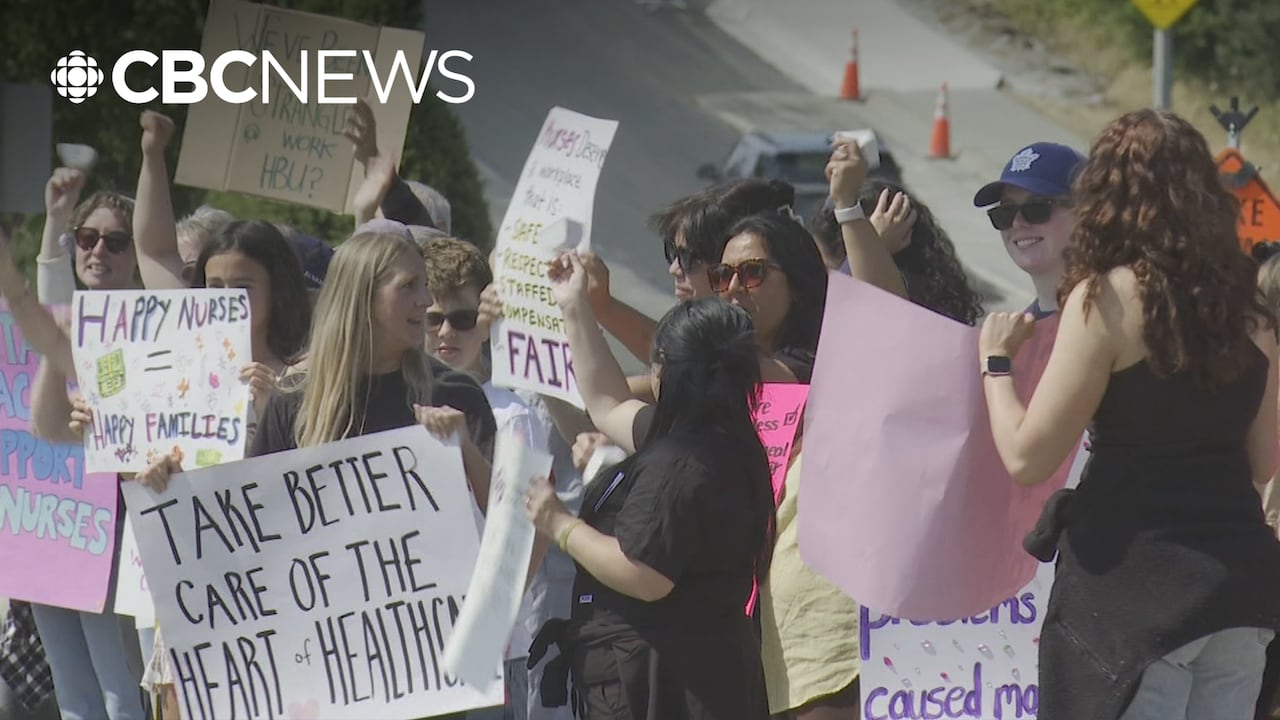 Striking B.C. nurses expand picket lines to Vancouver Island