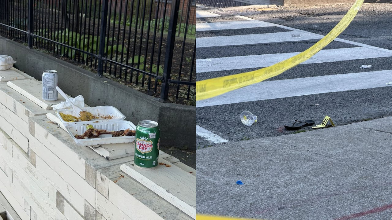 Food and shoes abandoned at scene of crime