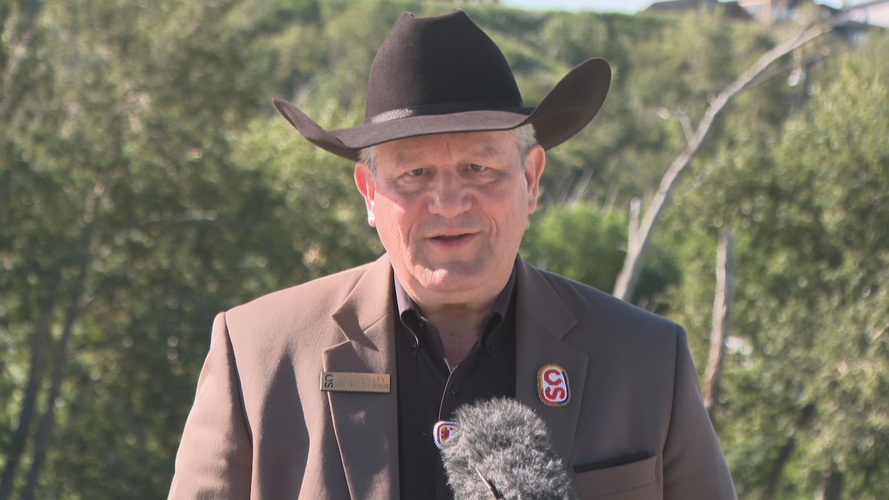 A man in a cowboy hat.