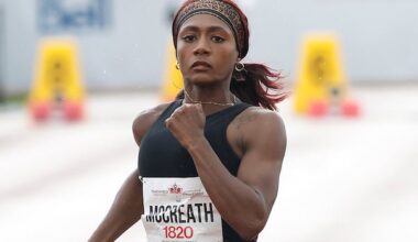 Sadé McCreath sprints to Canadian women's 100m record at Edmonton meet in 10.86 seconds