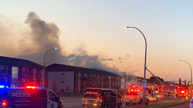 Fatality confirmed as firefighters battle blaze at north Edmonton apartment building