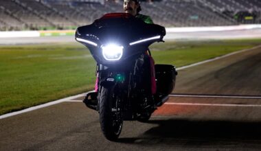 Ryan Blaney rode a motorcycle around Atlanta race track after late-night NASCAR win
