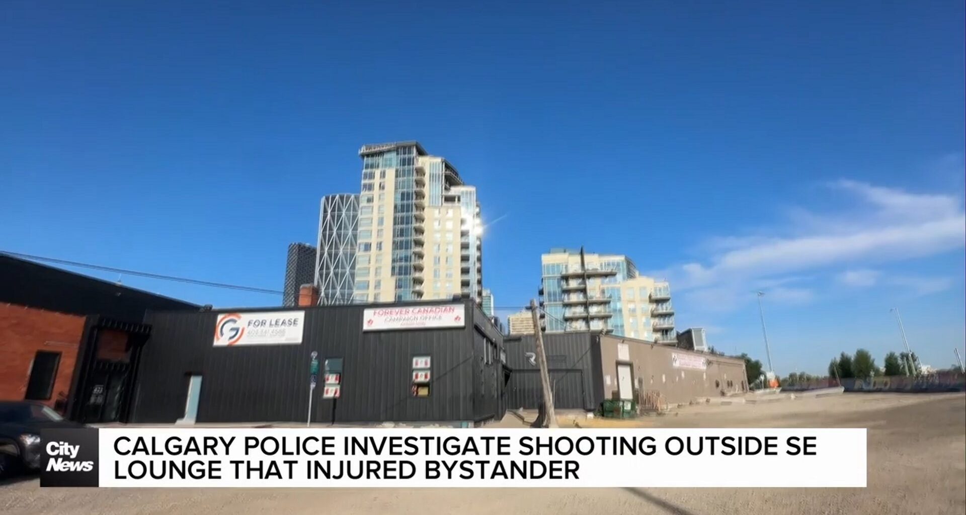 Calgary Police investigate shooting outside SE Lounge that injured bystander