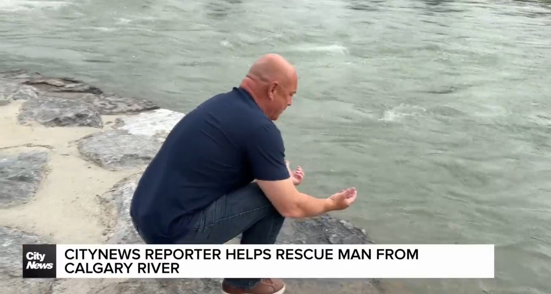 CityNews reporter helps rescue man from Calgary river