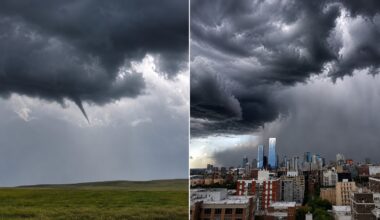 Tornado Watch for Edmonton, Spruce Grove, Stony Plain and Leduc Tonight: Large Hail, Heavy Rain and Damaging Winds Expected