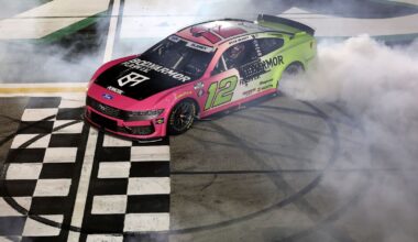 Ryan Blaney burnout after NASCAR Cup Series win at Atlanta