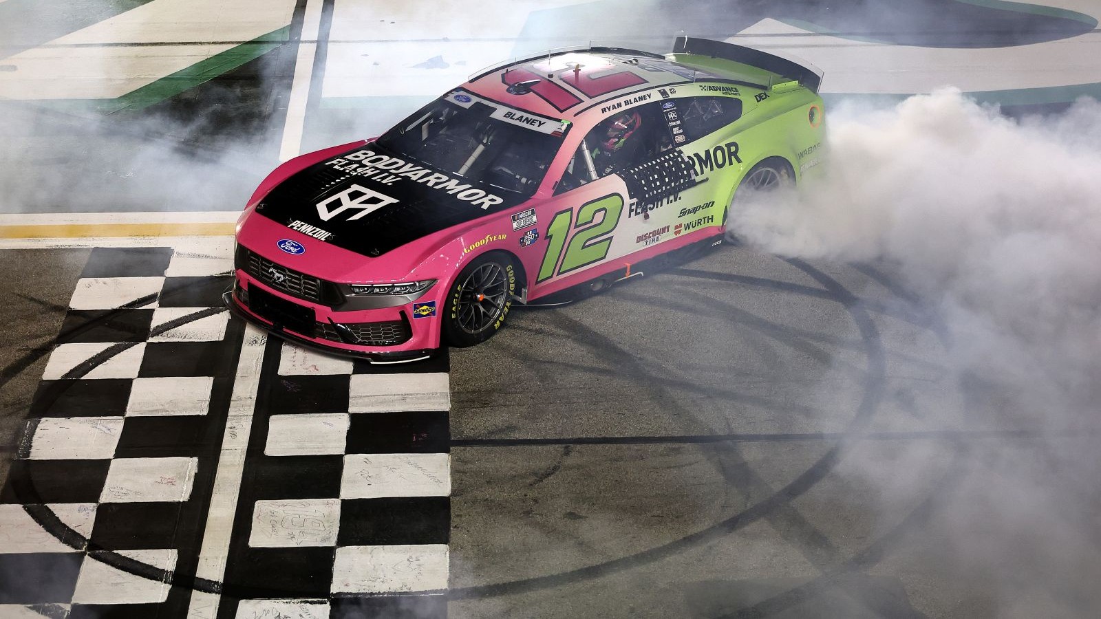 Ryan Blaney burnout after NASCAR Cup Series win at Atlanta
