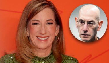 WNBA commissioner Cathy Engelbert and NBA commissioner Adam Silver
